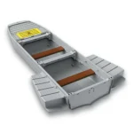 Canoa Portátil de Pesca e Lazer Dobrável 3 Partes Alta Resistência e Durabilidade