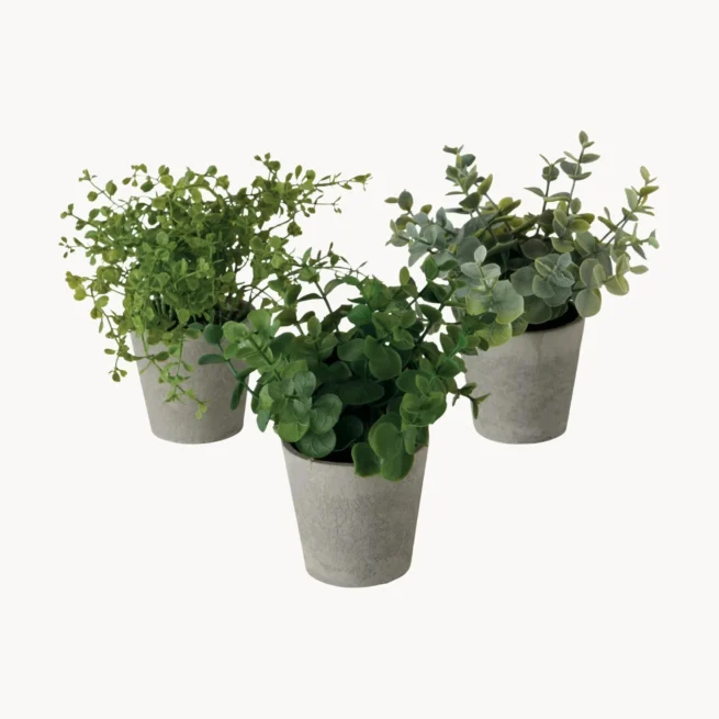 Plantas artificiais em vaso Timothy, 3 uni.