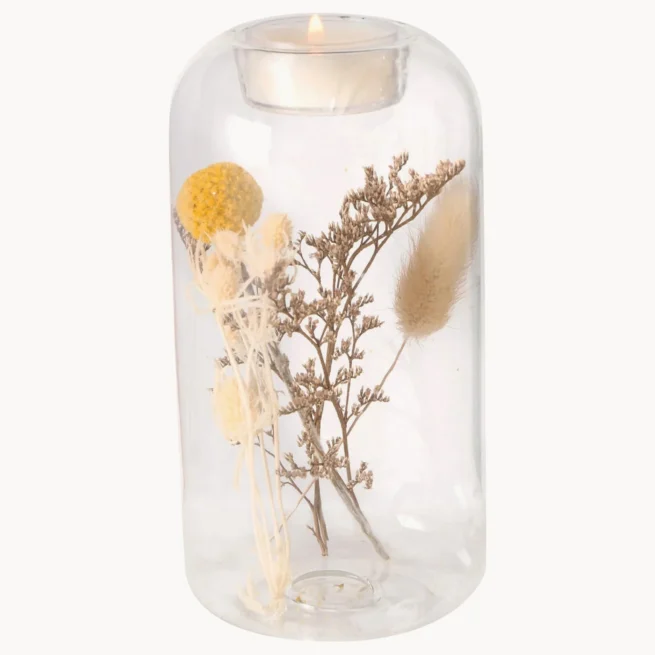 Conjunto de velas com flores secas Eleonora, 2 uni.