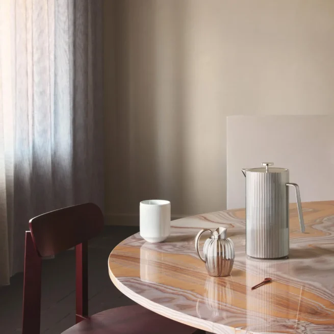 Cafeteira de prensa francesa em aço inoxidável Bernadotte