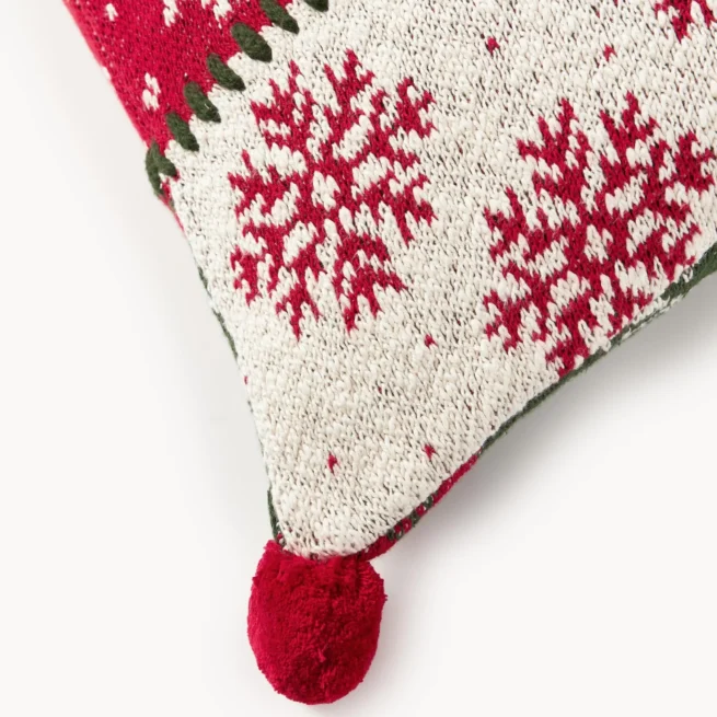 Capa de almofada em malha com padrão natalício Derby