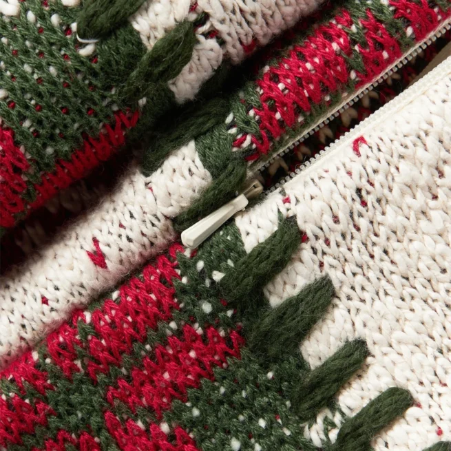 Capa de almofada em malha com padrão natalício Derby