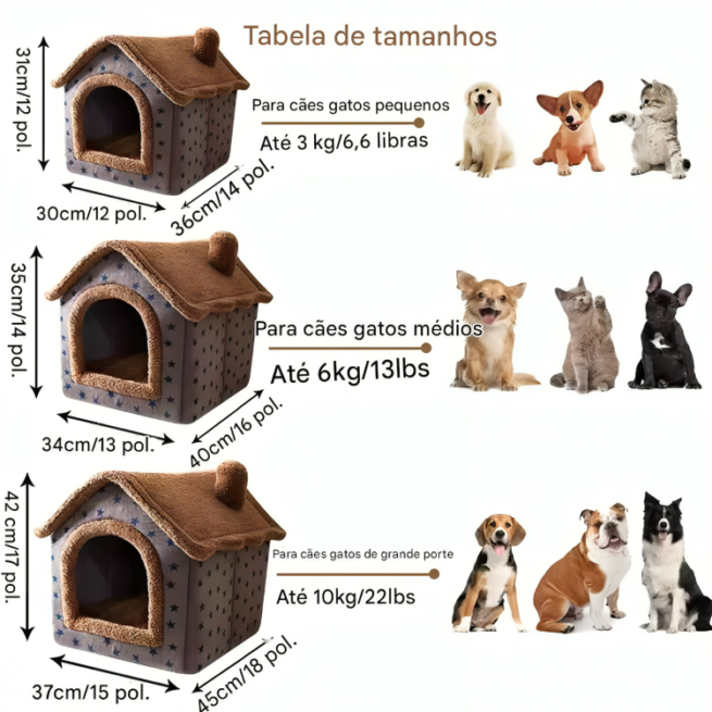 Casinha de Peluche PetCool + Ração Royal Canin (Brinde)