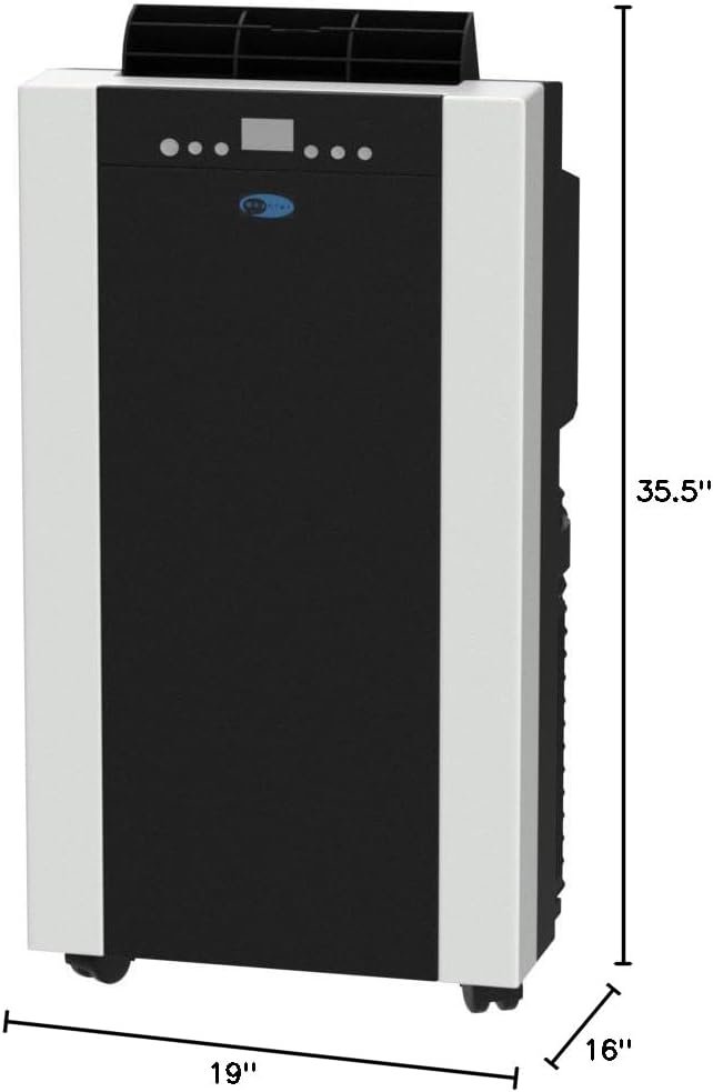 Whynter Ar condicionado portátil de 14.000 BTU com desumidificador de mangueira dupla e ventilador de resfriamento para salas de 500 metros quadrados, inclui kit de janela de unidade AC, ARC-14S