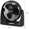 Amazon Basics Ventilador de circulação de ar, ventilador de mesa para quarto, casa e escritório, com cabeça de inclinação de 90 graus, 3 configurações de velocidade, leve (1,4 kg), 35 watts, preto.