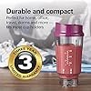 Hamilton Beach Liquidificador portátil para shakes e smoothies com copo e tampa de viagem sem BPA, lâminas de aço inoxidável duráveis para desempenho de mistura potente, framboesa