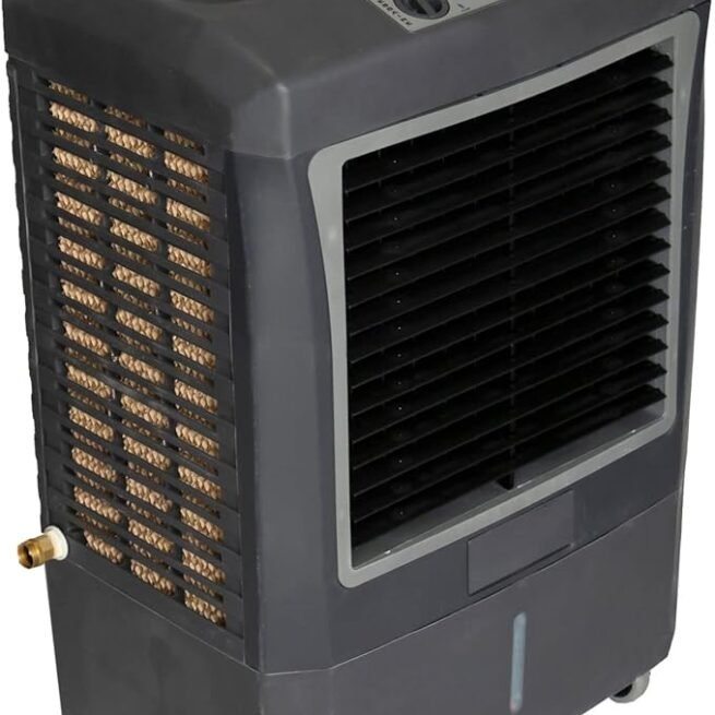 Hessaire MC37M Refrigerador de ar oscilante evaporativo portátil para ambientes internos ou externos para 950 metros quadrados de espaço com reservatório de água