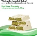 REALMIX Dubai Chocolate Directly from Dubai UAE | Authentic Dubai Milk Chocolate with Pistachios and Kunafa Filling | Made in Dubai U.A.E. | (Mini, White Chocolate)