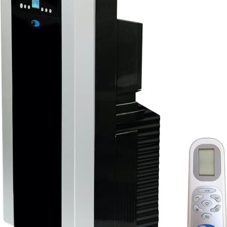 Whynter Ar condicionado portátil de 14.000 BTU com desumidificador de mangueira dupla e ventilador de resfriamento para salas de 500 metros quadrados, inclui kit de janela de unidade AC, ARC-14S
