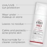 EltaMD Protetor solar facial transparente UV FPS 46, protetor solar sem óleo com óxido de zinco, protetor solar recomendado por dermatologistas