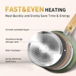 Conjunto de 17 panelas e frigideiras antiaderentes, conjunto de panelas de cozinha de granito de indução antiaderente, frigideiras de indução, conjunto de cozinha de granito antiaderente