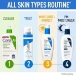 CeraVe Limpador facial hidratante, sabonete facial hidratante para pele seca, ácido hialurônico + ceramidas + glicerina, limpador hidratante para pele normal a seca, certificado pela National Eczema