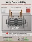 USX Mount Suporte de parede de TV Full Motion para a maioria das telas planas/LED/4K de 42 a 86 polegadas, suporte de montagem para TV, inclinação articulada dupla com 6 braços
