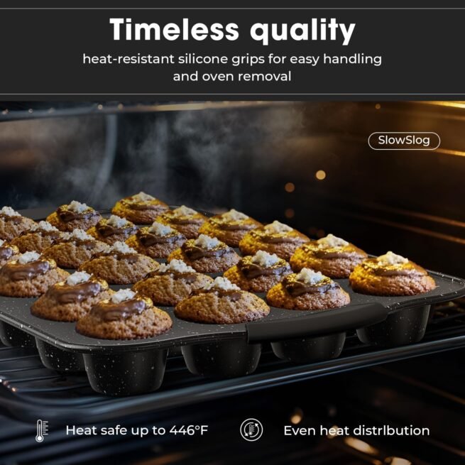 Conjunto de 11 formas antiaderentes, conjuntos de assadeiras empilháveis, formas de forno para assar com alças de silicone, inclui assadeira, formas de bolo, forma de pizza, forma de muffin