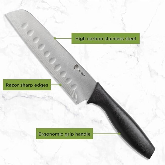 Ecolution Conjunto de panelas antiaderentes de cerâmica fácil de limpar, conjunto de panelas e frigideiras para lava-louças, alça de aderência confortável, aquecimento uniforme, liberação definitiva