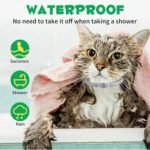 Colar anti-pulgas e carraças para gatos-4 peças colar antiparasitário proteção para 24 meses, tamanho único, ajustável e impermeável - colar anti-pulgas gatos