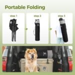 ALPHA CAMP Cadeira dobrável de acampamento grande, suporte resistente, estrutura de aço de 204 kg, dobrável, com suporte para copos, costas lombares quádruplas, portátil para uso ao ar livre