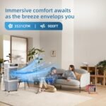 Refrigerador de ar evaporativo, condicionadores de ar portáteis 3 em 1 com 3531 CFM, refrigerador de pântano com tanque de água de 11,9 galões, controle remoto e de toque, oscilação de 90° + 120°