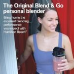 Hamilton Beach Liquidificador pessoal para shakes e smoothies com copo de viagem de 400 ml e tampa, preto (51101A e liquidificador pessoal para shakes e smoothies, com copo de viagem e tampa de 400 ml