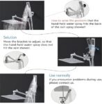 G-Promise Chuveiro quadrado duplo de 20 cm de metal com combo de spray portátil, cabeça de chuveiro de chuva, braço de extensão ajustável, desviador de 3 vias suave, mangueira extra longa de 180 cm -