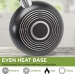 Ecolution Conjunto de panelas antiaderentes de cerâmica fácil de limpar, conjunto de panelas e frigideiras para lava-louças, alça de aderência confortável, aquecimento uniforme, liberação definitiva