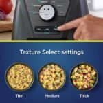 Oster Combo de liquidificador e processador de alimentos com 3 configurações para smoothies, shakes e picar alimentos - 3 velocidades Texture Select Settings Pro Blender com acessório de frasco Tritan