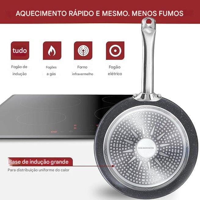Home Hero Conjunto de panelas e frigideiras antiaderentes – Conjunto de panelas de cozinha compatíveis com indução + conjuntos de utensílios de cozinha – antiaderente, sem PFOA, seguro para forno