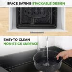 NutriChef Conjunto de assadeiras empilháveis de 8 peças | Conjunto de assadeiras antiaderentes de aço carbono | Inclui assadeira, muffin, redondo, pão, bolo quadrado e formas profundas | Sem PFOA