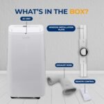 SereneLife SLPAC12.5 SLPAC Ar condicionado portátil 3 em 1 com função de desumidificador integrada, modo de ventilador, controle remoto, kit completo de escapamento de montagem de janela, 12.000 BTU