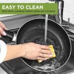 Ecolution Conjunto de panelas antiaderentes de cerâmica fácil de limpar, conjunto de panelas e frigideiras para lava-louças, alça de aderência confortável, aquecimento uniforme, liberação definitiva