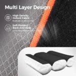 ALPHA CAMP Cadeira dobrável de acampamento grande, suporte resistente, estrutura de aço de 204 kg, dobrável, com suporte para copos, costas lombares quádruplas, portátil para uso ao ar livre