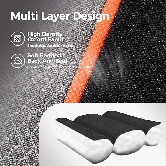 ALPHA CAMP Cadeira dobrável de acampamento grande, suporte resistente, estrutura de aço de 204 kg, dobrável, com suporte para copos, costas lombares quádruplas, portátil para uso ao ar livre