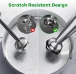 Conjunto de liquidificador de imersão portátil com fio de 1100 W, gatilho de velocidade variável, emulsificante 5 em 1 com picador, batedor e espumador para sopa, comida de bebê e vitaminas