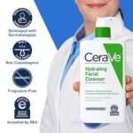 CeraVe Limpador facial hidratante, sabonete facial hidratante para pele seca, ácido hialurônico + ceramidas + glicerina, limpador hidratante para pele normal a seca, certificado pela National Eczema