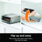 Ninja Torradeira flip forno e fritadeira a ar, funcionalidade 8 em 1, capacidade de abrir e afastar para espaço de armazenamento, grande capacidade, cesta de fritura a ar, panela, rack de arame