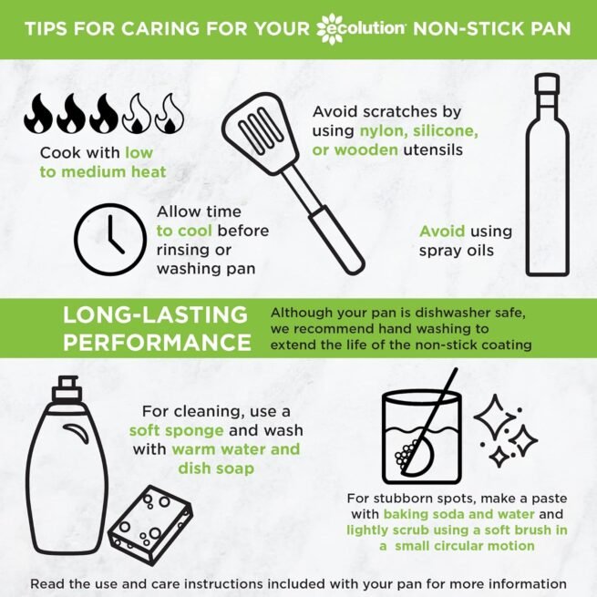 Ecolution Conjunto de panelas antiaderentes de cerâmica fácil de limpar, conjunto de panelas e frigideiras para lava-louças, alça de aderência confortável, aquecimento uniforme, liberação definitiva