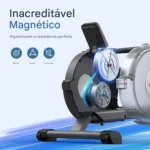 MERACH Máquina de remo, máquina de remo magnético para casa, 16 níveis de resistência silenciosa, trilho deslizante duplo com capacidade máxima de 158 kg, compatível com aplicativo