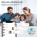 Posture Balança para peso corporal, tela LCD inteligente de banheiro digital, analisador de composição corporal, sincronização de 13 aplicativos, monitor de saúde BMl 181 kg - preto