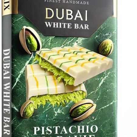 REALMIX Dubai Chocolate Directly from Dubai UAE | Authentic Dubai Milk Chocolate with Pistachios and Kunafa Filling | Made in Dubai U.A.E. | (Mini, White Chocolate)