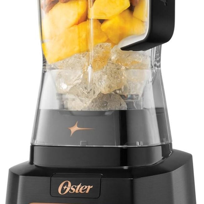 Oster Extreme Mix Blender, liquidificador de alta velocidade de 1500 watts com lâmina de 10 pontos, 1,8 g com programas automáticos