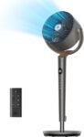 Dreo Ventilador para quarto, ventiladores oscilantes de 120°, ventilador de chão silencioso com motor CC, ventiladores de pedestal de 26 m para sala, 8 velocidades, 3 modos, 20dB, vertical manual