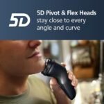 Philips Norelco Shaver Série 3900, barbeador elétrico úmido e seco, P-Cap, bolsa de viagem, suporte de carregamento, azul tempestade, modelo S3341/92