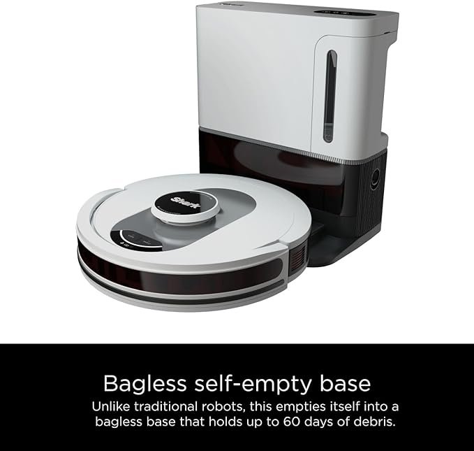 Shark Robô aspirador de pó AI Ultra Voice Control com Matrix Clean, mapeamento doméstico, capacidade para 60 dias, base autovazia GG para casas com animais de estimação, carpete e pisos rígidos