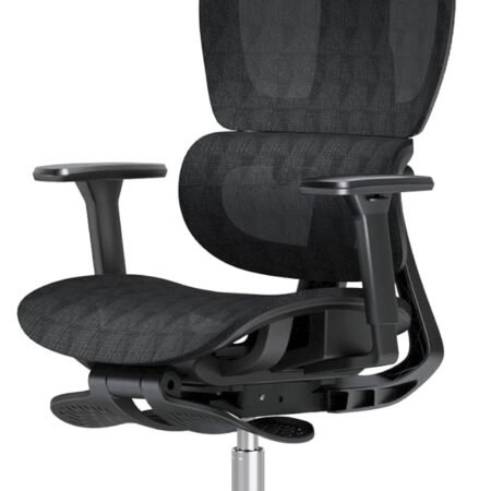 Cadeira de escritório de malha ergonômica com apoio de braço ajustável 3D, cadeira de computador com encosto alto Ergo3d Cadeira de escritório ergonômica com rodas para casa e escritório