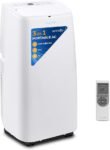 SereneLife SLPAC12.5 SLPAC Ar condicionado portátil 3 em 1 com função de desumidificador integrada, modo de ventilador, controle remoto, kit completo de escapamento de montagem de janela, 12.000 BTU