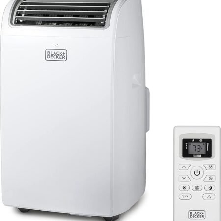 BLACK+DECKER Ar condicionado portátil inteligente, 14.000 BTU ASHRAE 128 (10.000 BTU DOE) para salas de até 700 pés quadrados, AC portátil inteligente com kit de controle remoto e janela Follow Me