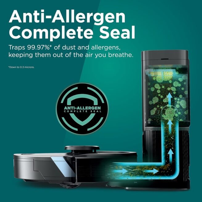 Shark Robô aspirador e esfregão Matrix Plus 2 em 1 com esfregão sônico, limpeza de matriz, mapeamento doméstico, base autovazia sem bolsa HEPA, CleanEdge, para pelos de animais de estimação, Wi-Fi.