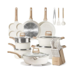 Carote ® | Conjunto Antiaderente de 10 a 35 Peças – Granito Branco ou Preto Clássico