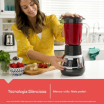 Liquidificador digital BLACK + DECKER PowerCrush com tecnologia silenciosa, aço inoxidável, BL1300DG-P