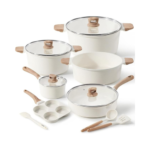 Carote ® | Conjunto Antiaderente de 10 a 35 Peças – Granito Branco ou Preto Clássico